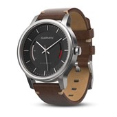 VívoMove™ Stainless Steel with Leather Band Activity Tracker Watch
