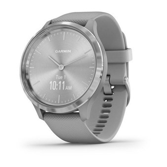 vívomove® 3 - Silver Stainless Steel, Powder Gray Silicone