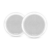 Fusion® FM Series Marine Speakers - 6.5" 120-Watt Round White Flush Mount Marine Speakers (Pair)