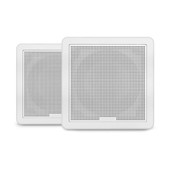 Enceintes marines de la série Fusion® FM - Haut-parleurs marins encastrés carrés blancs de 7,7" 200