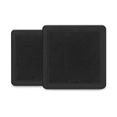 Fusion® FM Series Marine Speakers - 7.7" 200-Watt Square Black Flush Mount Marine Speakers (Pair)