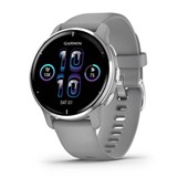 Venu® 2 Plus - Silver Stainless Steel Bezel with Powder Gray Case and Silicone Band