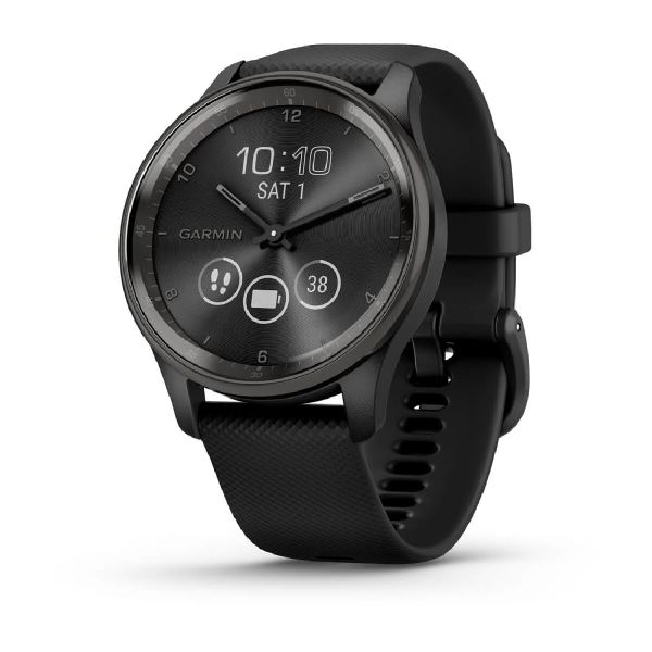 vívomove® Trend Black - Slate Stainless Steel Bezel, Black Case and Black Silicone Band