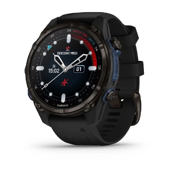 Descent™ Mk3i – 43 mm - Carbon Gray DLC Titanium with Black Silicone Band