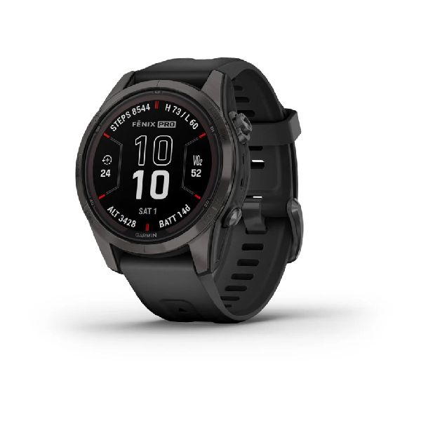 fenix® 7S Pro Solar Sapphire Edition 42 mm - Titanium Bezel, Black Case and Silicone Band