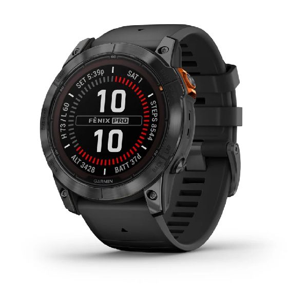 fenix® 7X Pro Solar Edition 51 mm - Slate Gray Bezel, Black Case and Silicone Band