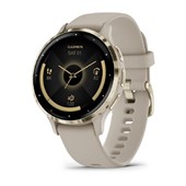 Venu® 3S - Soft Gold Stainless Steel Bezel with French Gray Case and Silicone Band