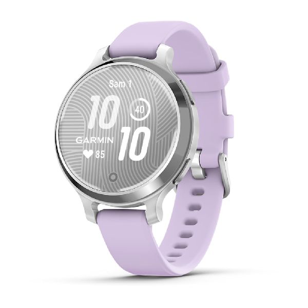 Lily® 2 Active - Silver with Purple Jasmine Silicone Band