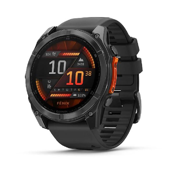 fenix® 8 – 51 mm AMOLED - Slate Gray with Black Silicone Band