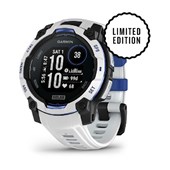 Instinct® 3 – 45 mm, Solar Blanche avec bracelet blanc/bleu électrique