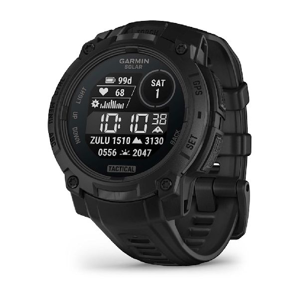 Instinct® 3 – 45 mm, Solar, Tactical Edition - Black with Black Band
