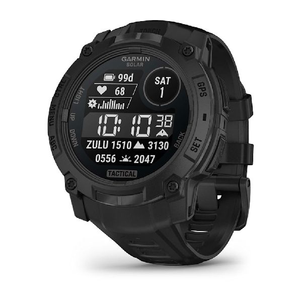 Instinct® 3 – 50 mm, Solar, Tactical Edition - Black with Black Band