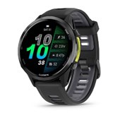 Forerunner® 970 - Titane avec revêtement en carbone amorphe gris mat, boîtier noir et bracelet noir