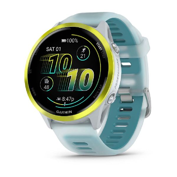 Forerunner® 570 - 47mm - Amp Yellow Aluminum with Translucent Whitestone/Turquoise Band