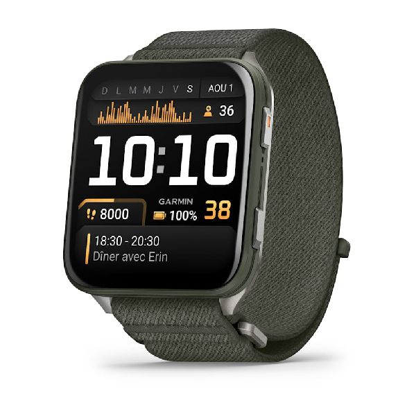 Venu® X1 - Moss with Titanium Caseback and Moss ComfortFit Nylon Band