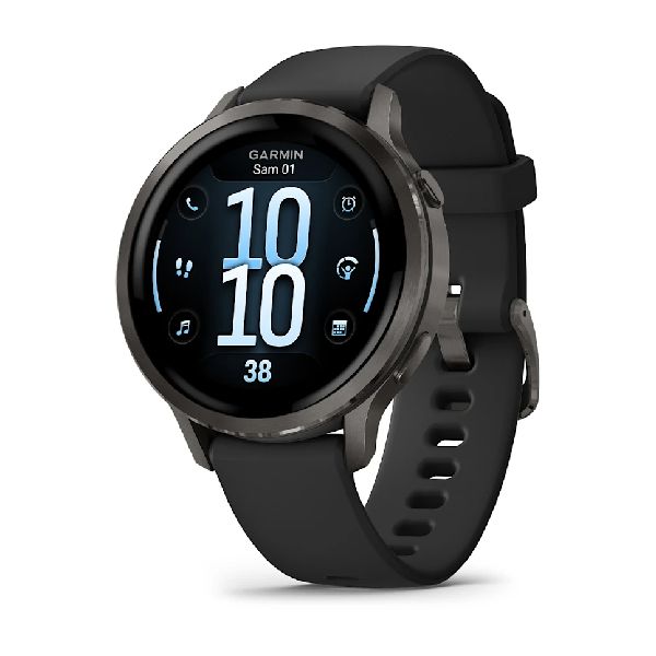 Venu® 4 - 41 mm - Slate with Black Silicone Band