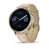 Venu® 4 - 41 mm - Lunar Gold avec bracelet en silicone ivoire et bracelet en cuir beige