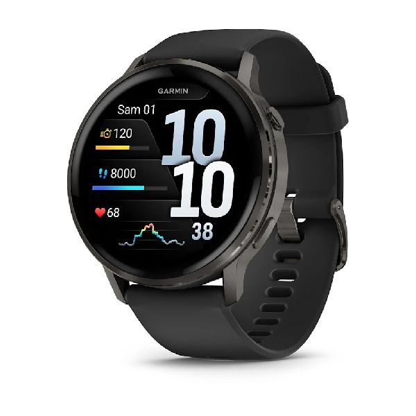Venu® 4 – 45 mm - Slate with Black Silicone Band