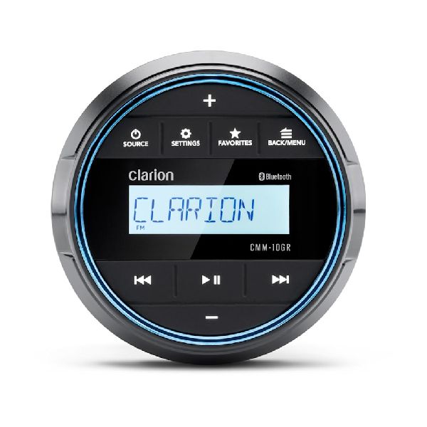 Clarion® Marine Compact Source Unit - 3" Gauge Hole with LCD Display (CMM-10GR)