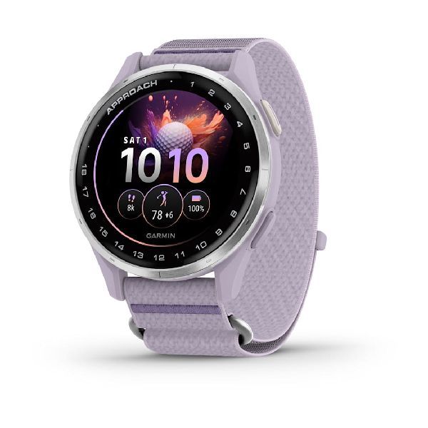 Approach® J1 - Silver Aluminum Bezel with Lilac ComfortFit Fabric Band