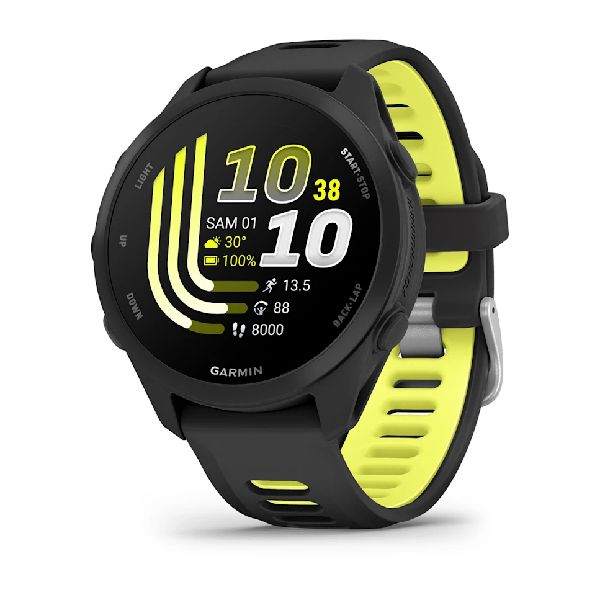 Forerunner® 170 Music - Black with Black/Amp Yellow Band