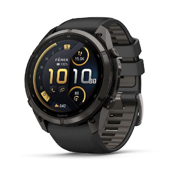 fenix® 9 Pro - inReach® - 51mm - Carbon Gray DLC Titanium with Black/Pebble Gray Silicone Band