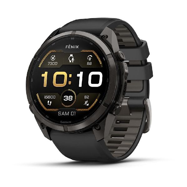 fenix® 9 Pro - 51mm - Carbon Gray DLC Titanium with Black/Pebble Gray Silicone Band