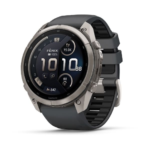 fenix® 9 Pro - inReach® - 51mm - Titanium with Graphite/Black Silicone Band