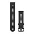 Bracelets à Dégagement Rapide (20 mm) - Silicone Noir avec Fermeture Ardoise