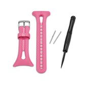 ForeRunner® 10/15 Watch Band - Silicone Pink Small with Silver Hardware