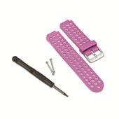 Approach® S5/S6 ForeRunner® 220/620 Watch Band - Silicone Violet/White with Silver Hardware