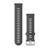 Bracelets à Dégagement Rapide (22 mm) - Silicone Gris avec Fermeture Argent