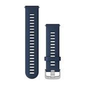 Bracelets à Dégagement Rapide (22 mm) - Silicone Bleu Marée avec Fermeture Argent - 205 mm