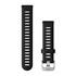 Quick Release Bands (18 mm) - Black Silicone with Silver Hardware
