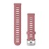 Quick Release Bands (18 mm) - Light Pink Silicone with Silver Hardware
