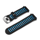 ForeRunner® 920XT Watch Band - Silicone Black/Blue with Silver Hardware