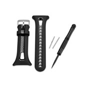 ForeRunner® 10/15 Watch Band - Silicone Black Small with Silver Hardware