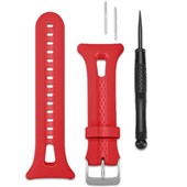 ForeRunner® 10/15 Watch Band - ForeRunner® 10/15 Silicone Red Large with Silver Hardware