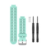 ForeRunner® 230/235/630/735XT Watch Band - Silicone Frost Blue/Black with Silver Hardware