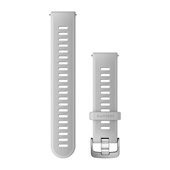 Bracelets à Dégagement Rapide (20 mm) - Silicone Blanc avec Fermeture Acier