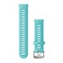 Quick Release Bands (20 mm) - Aqua Silicone with Silver Hardware