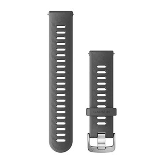 Bracelets à Dégagement Rapide (20 mm) - Silicone Gris Monterra avec Fermeture Argent