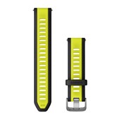 Bracelets à Dégagement Rapide (20 mm) - Silicone Jaune Ampli/Noir Avec Fermeture Acier - 203 mm