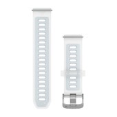 Bracelets à Dégagement Rapide (20 mm) - Silicone Translucide Blanc/Bleu Ciel avec Fermeture Argent