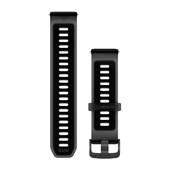 Bracelets à Dégagement Rapide (22 mm) - Silicone Translucide Noir/Noir avec Fermeture Ardoise