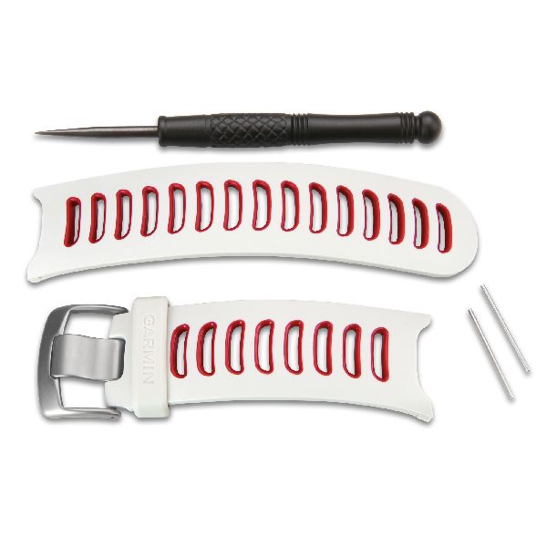 Bracelets de Montre Approach® S3 - Silicone Blanc/Rouge avec Fermeture Argent