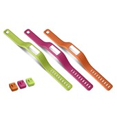 Vivofit® Watch Band - Kit of Silicone Orange, Pink & Green Short