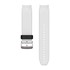 QuickFit® 22 Watch Bands - White Silicone with Slate Hardware (Approach® S60)
