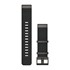 QuickFit® 22 Watch Bands - Jacquard-Weave Nylon Strap Heathered Black with Slate Hardware
