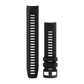 Instinct™ Watch Band - Silicone Black with Slate Hardware